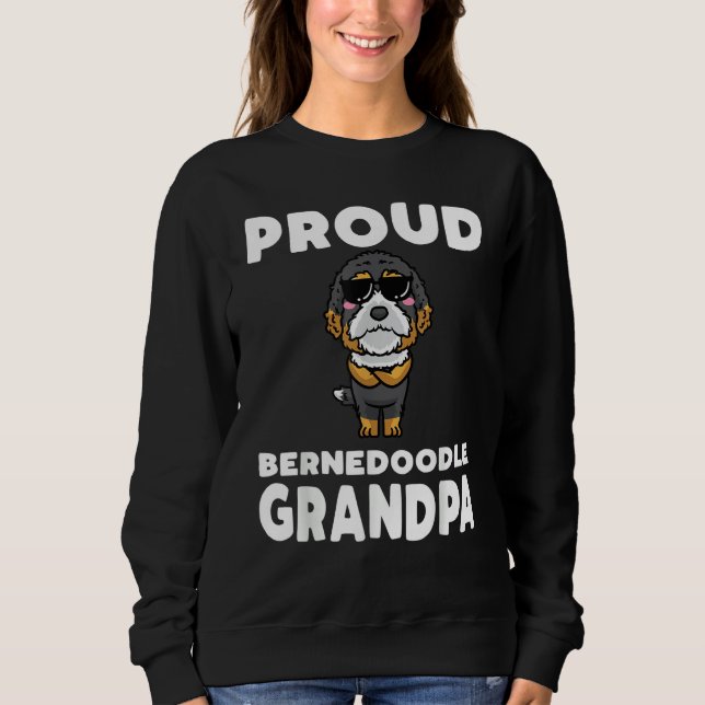 Moletom Mens Bernedoodle Dog With Sunglasses (Frente)