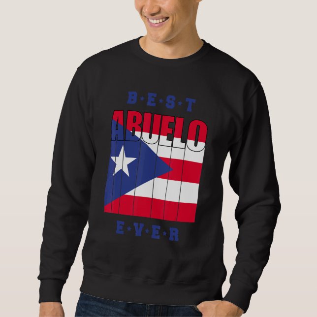 Moletom Mens Best Abuelo Ever Pride Puerto Rico Flag Puert (Frente)