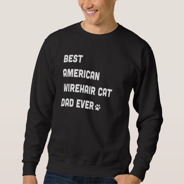 Moletom Mens Best American Wirehair Cat Dad   (Frente)