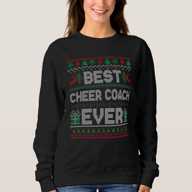 Moletom Mens Best Cheer Coach Ever Christmas Pajamas Match (Frente)