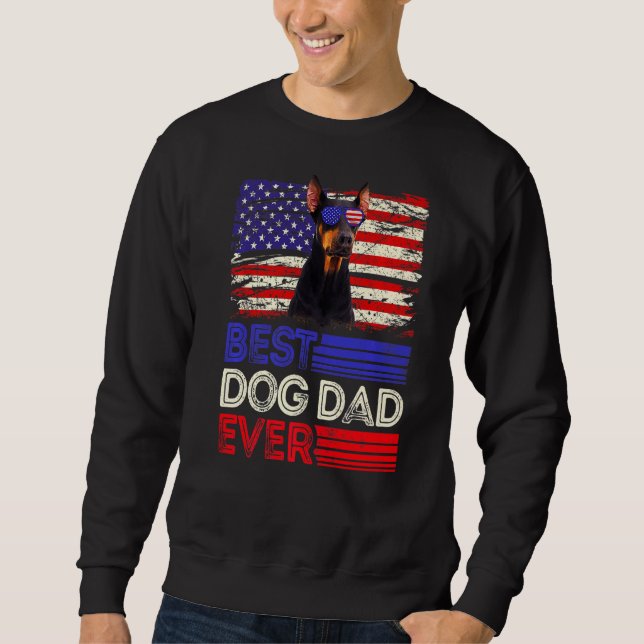 Moletom Mens Best Doberman Pai Ever American Flag Patrioti (Frente)
