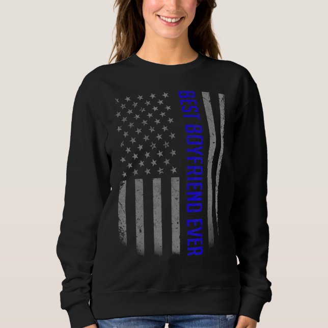 Moletom Mens Best Goddad Ever American Flag For Fathe (Frente)