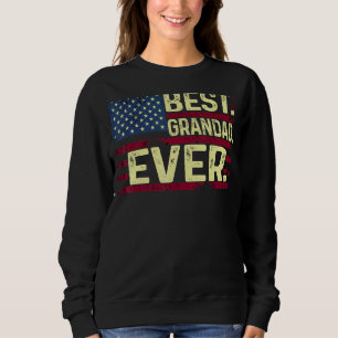 Moletom Mens Best Grandad Ever American Patriotic Usa Flag