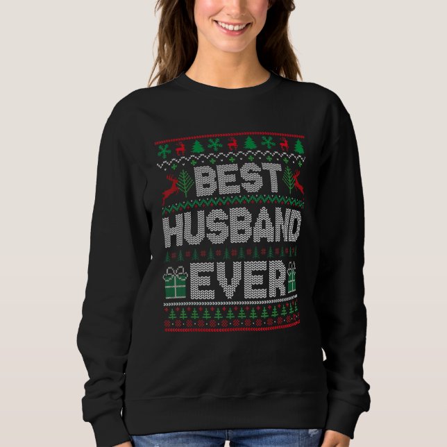Moletom Mens Best Husband Ever Christmas Pajamas Matching  (Frente)