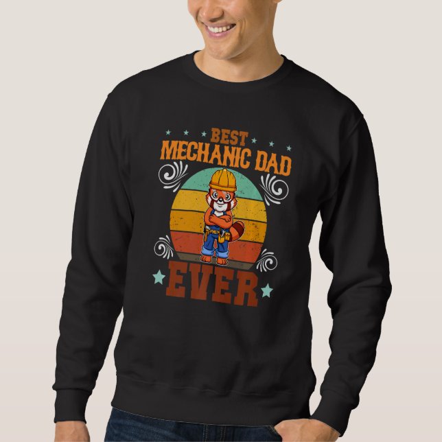 Moletom Mens Best Mechanic Dad Ever Technician Father's Da (Frente)