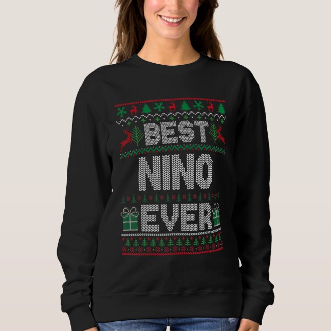 Moletom Mens Best Nino Ever Christmas Pajamas Matching Ugl (Frente)