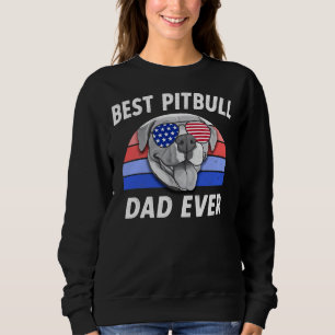 Moletom Mens Best Pitbull Pai Funny Pit Bull Retro Padre