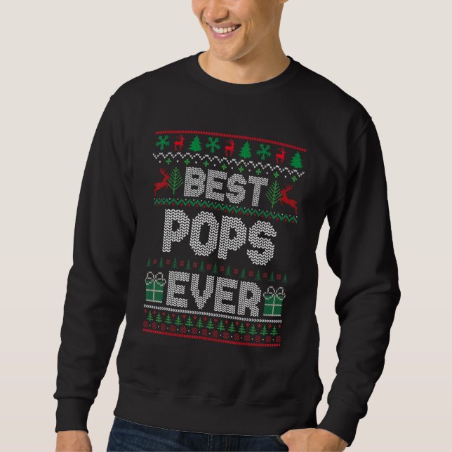 Moletom Mens Best Pops Ever Christmas Pajamas Matching Ugl (Frente)