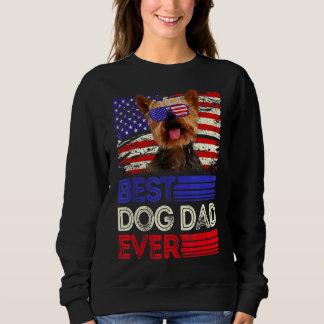 Moletom Mens Best Yorkshire Terrier Pai Ever American Flag