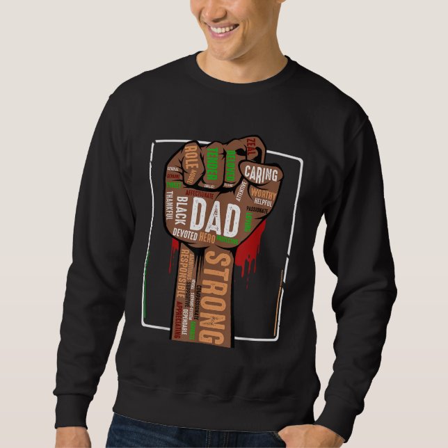 Moletom Mens Black Pai African American Melanin Pride Blac (Frente)