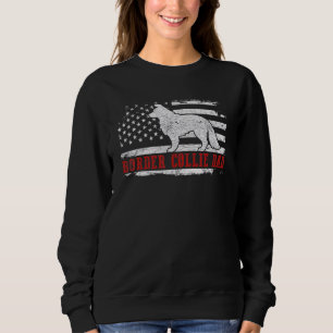 Moletom Mens Border Collie Pai Afastado Bandeira Americana