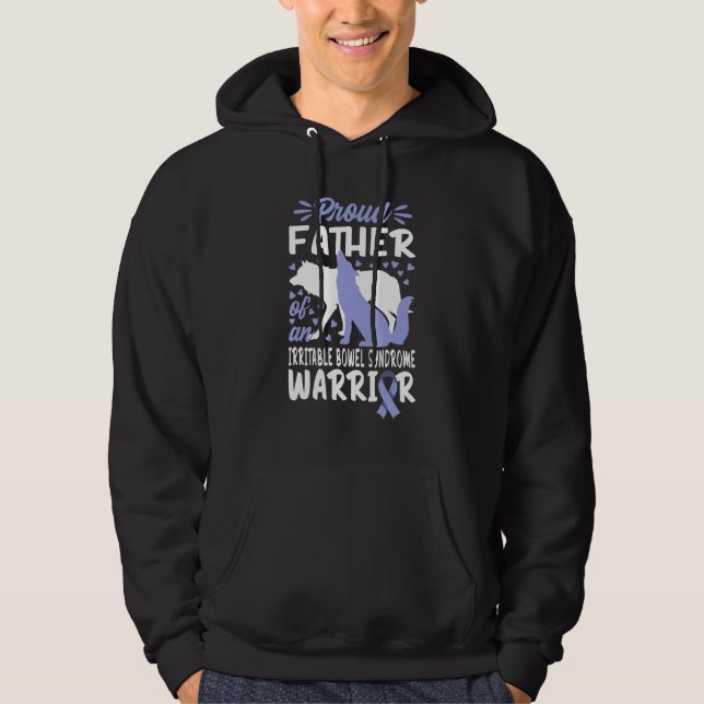 Moletom Mens Brave I Padre Ibs Irritabel Bowel Awarenes (Frente)
