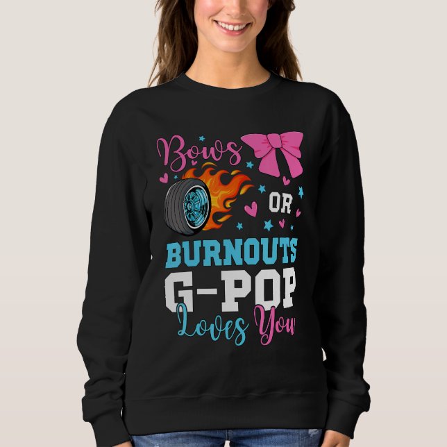 Moletom Mens Burnouts or Bows G-pop loves you Gender Revea (Frente)