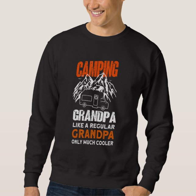 Moletom Mens Camping Grandpa - Camper Caravan Funny Campin (Frente)