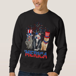 Moletom Mens Cat 4th Of July Meowica Merica Cat Mom Dad Us