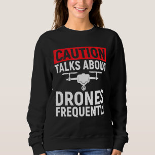Moletom Mens Caution Fala Sobre Drones Frequentemente Quad