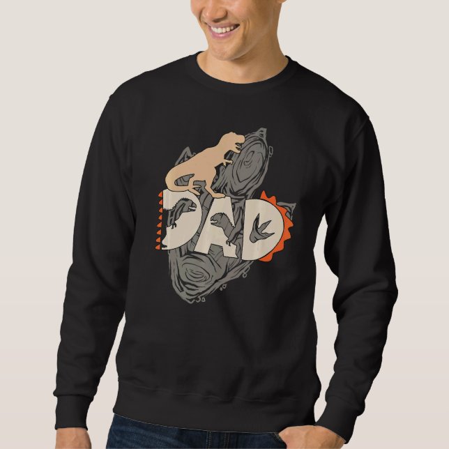 Moletom Mens Correspondendo Família Dadasaurus Pegada do P (Frente)