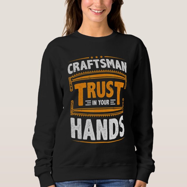 Moletom Mens Craftsman Trust In Your Hands Electricians Ha (Frente)