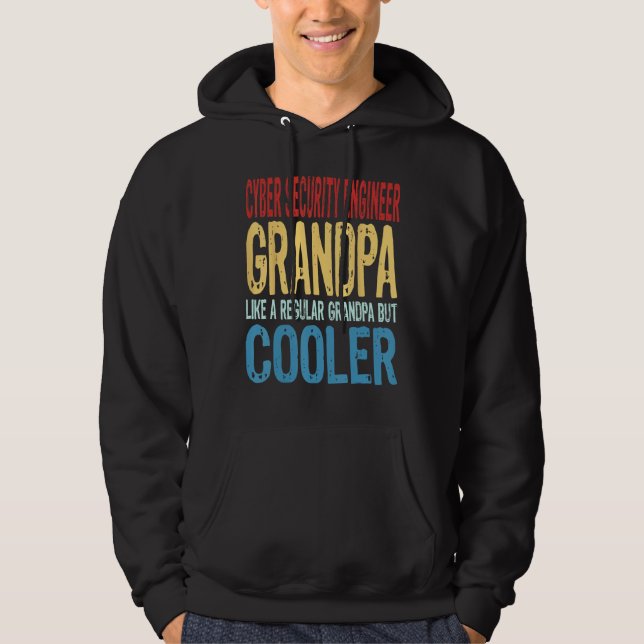 Moletom Mens Cyber Security Engineer Grandpa  Like a Grand (Frente)