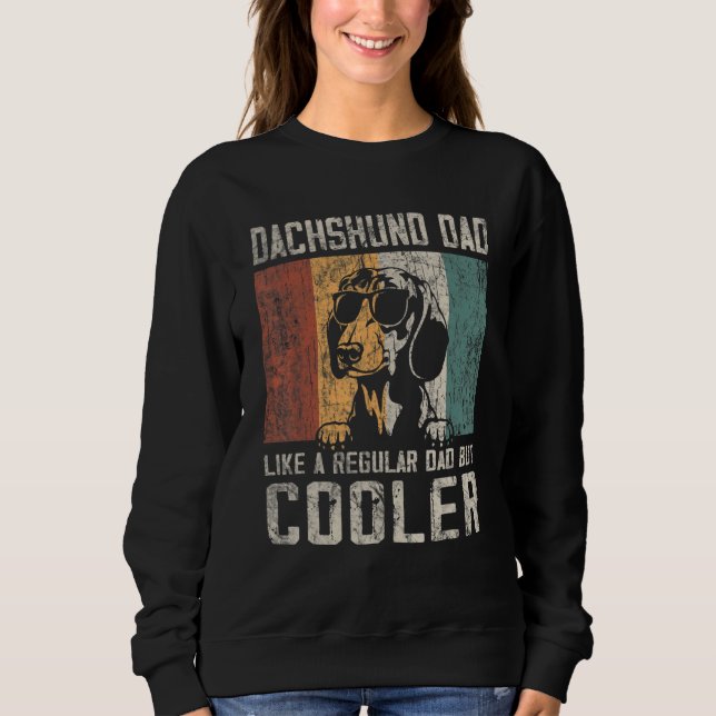 Moletom Mens Dachshund Pai Como Um Pai Regular Mas Mais Fr (Frente)
