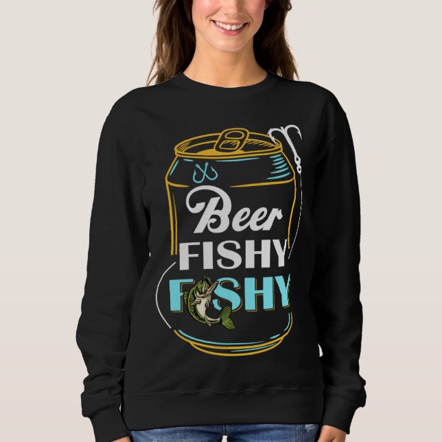 Moletom Mens Dad Fishing  for Men  Beer Fishy Fishy (Frente)