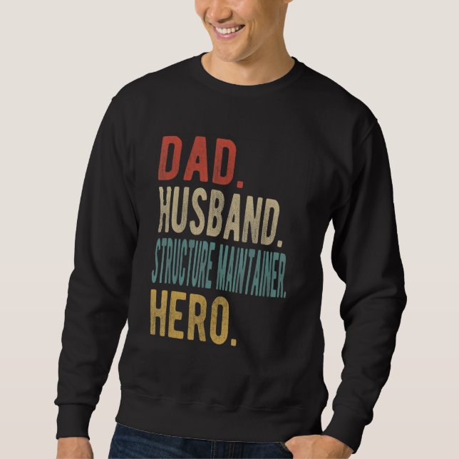 Moletom Mens Dad Husband Structure Maintainer Hero (Frente)