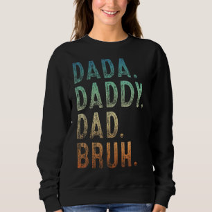 Moletom Mens Dada Pai Bruh Padre E Criança Menino
