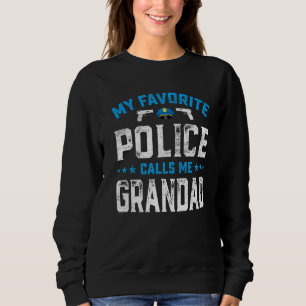 Moletom Mens Dia de os pais Minha Polícia Favorita Me Cham