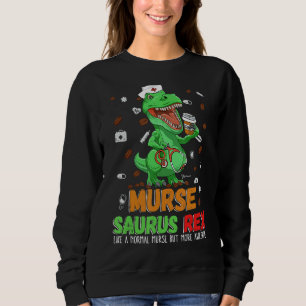 Moletom Mens Dinossaur Scrub Enfermeira Vida Café Rn Murse