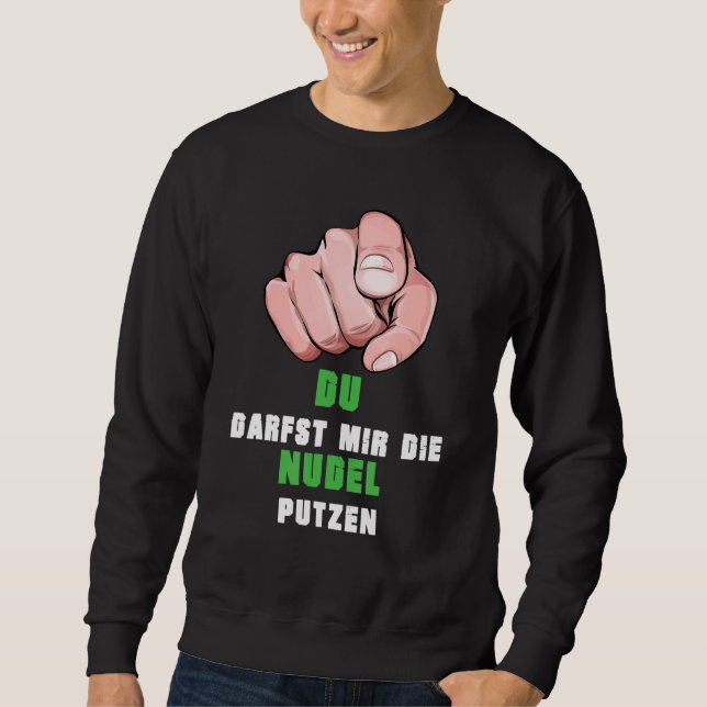 Moletom Mens Divertem Noodle Limpando Divertimento (Frente)
