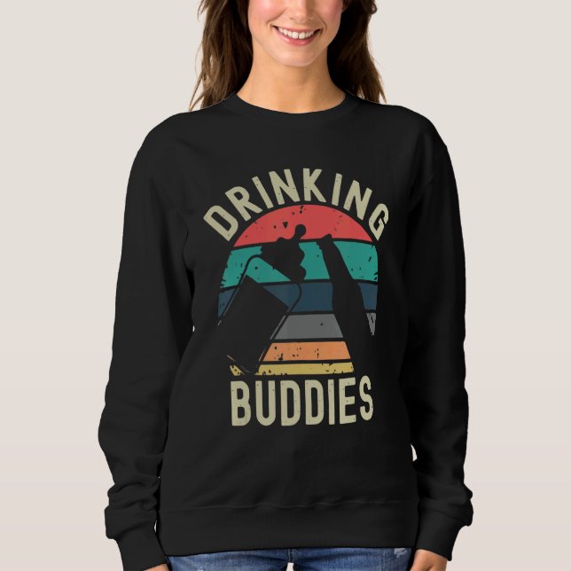 Moletom Mens Drinking Buddies Dad And Baby Drinking Team v (Frente)
