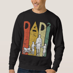 Moletom Mens Duas Vezes Pai Moto Padre Pai 2 Crianças Fa