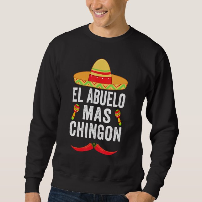 Moletom Mens El Abuelo Mas Chingon - Avô Mexicano E D (Frente)
