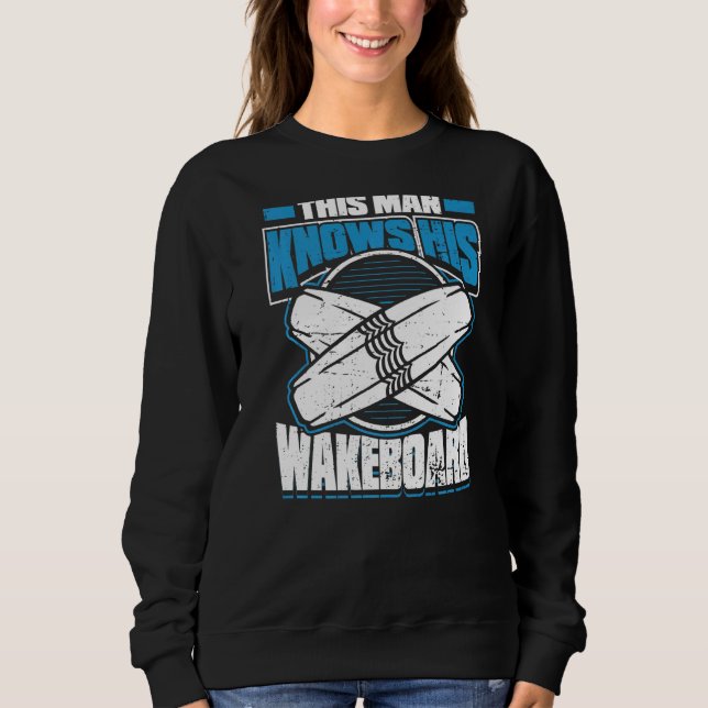 Moletom Mens Este Homem Conhece O Wakeboard Wakeboard Wak (Frente)