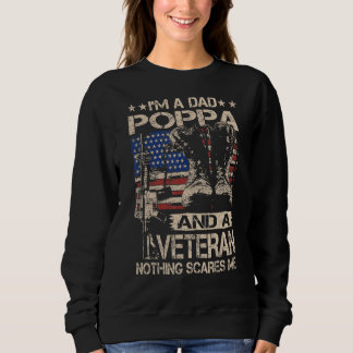 Moletom Mens, eu sou um Pai Poppa e um Veterano pai