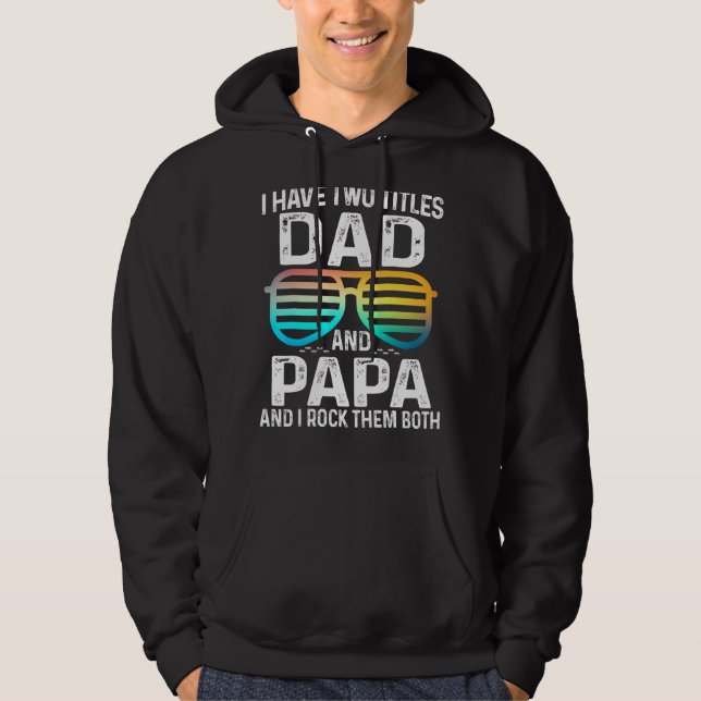 Moletom Mens Eu Tenho Dois Títulos De Pai E Papa Eu Os Aro (Frente)