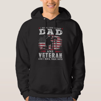 Moletom Mens Eu Tenho Dois Títulos De Pai E Veterano E Eu