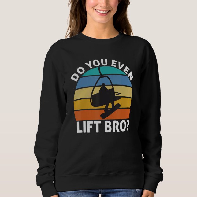 Moletom Mens Funny Do You Even Lift Bro Snowboarding Snowb (Frente)