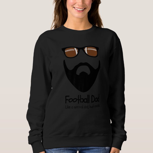 Moletom Mens Funny Football Dad Beard Sunglasses Gift For  (Frente)