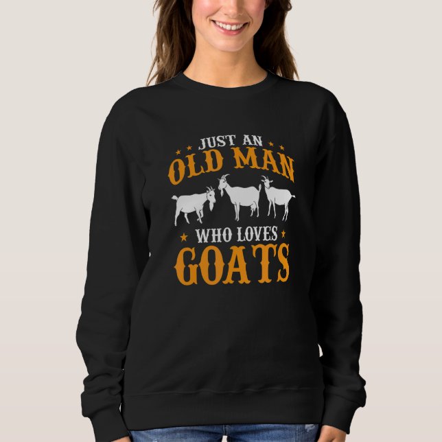 Moletom Mens Goat Farmer Just An Old Man Who Loves Goats (Frente)