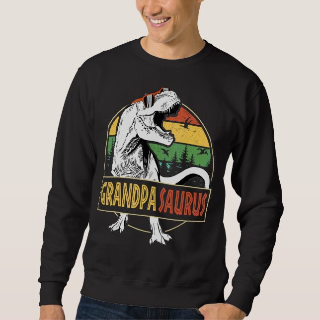 Moletom Mens Grandpasaurus Rex Dinossaur Avô Saurus Fa (Frente)