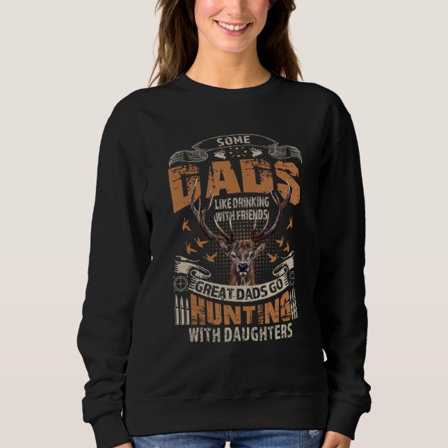 Moletom Mens Great Dads Go Hunting With Daughters Funny Hu (Frente)