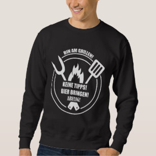 Moletom Mens Grillmeister Caixa Am Grillen Sem Dicas Beer