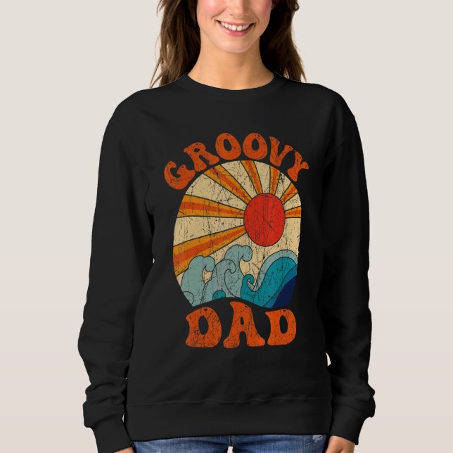 Moletom Mens Groovy Dad 70s Aesthetic Nostalgia 1970's Ret (Frente)