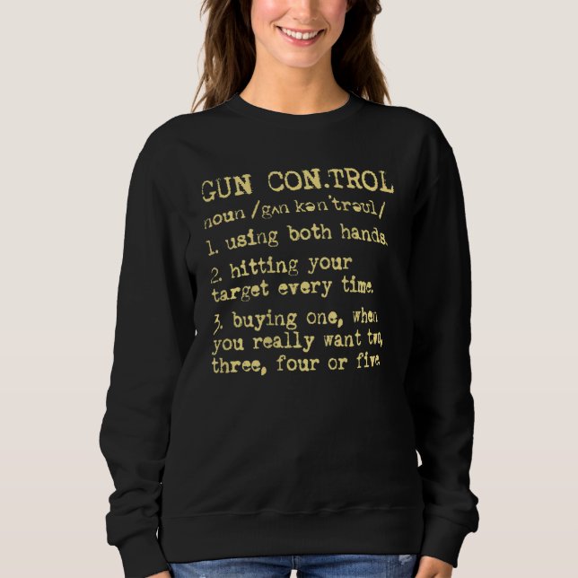 Moletom Mens Gun-Control Definition Gun E Statem (Frente)