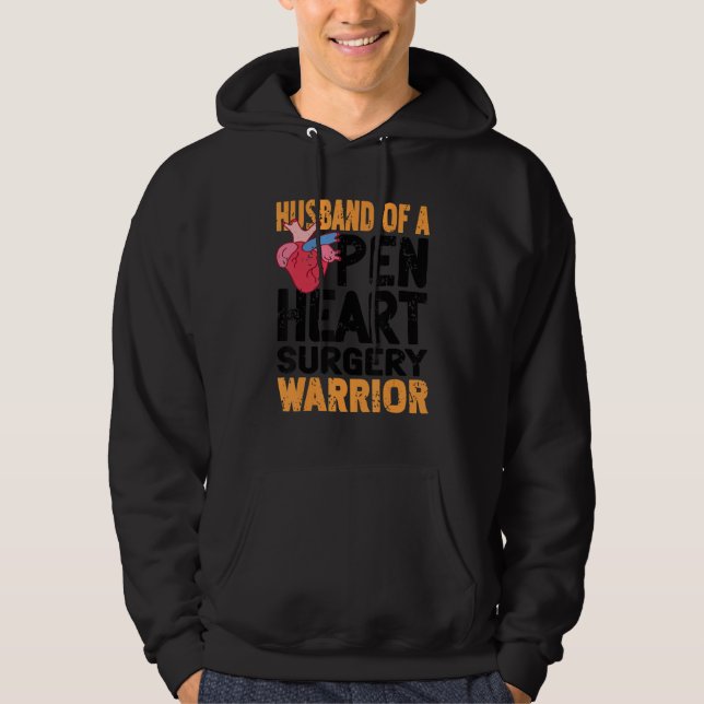 Moletom Mens Heart Health Awareness for Bypass Recovery (Frente)