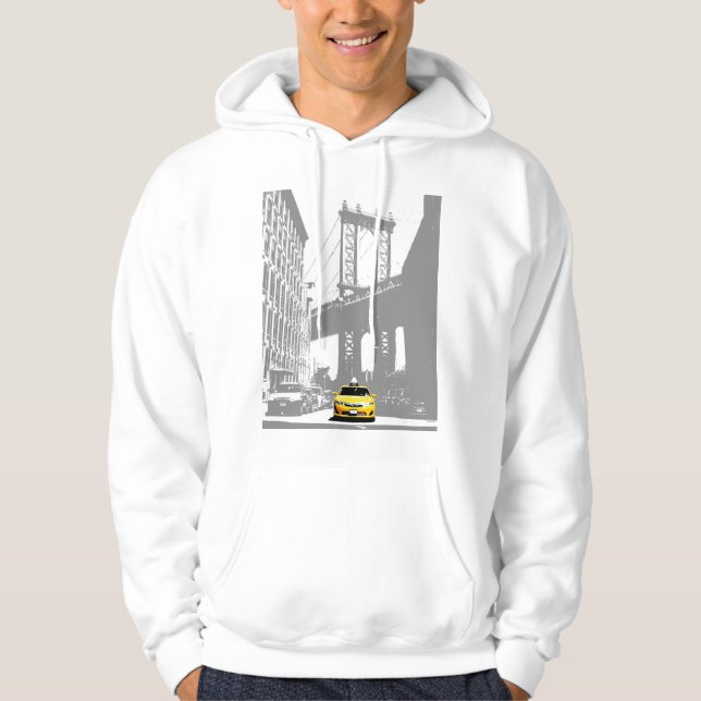 Moletom Mens Hoodies Modelo New York Nyc Yellow Taxi (Frente)
