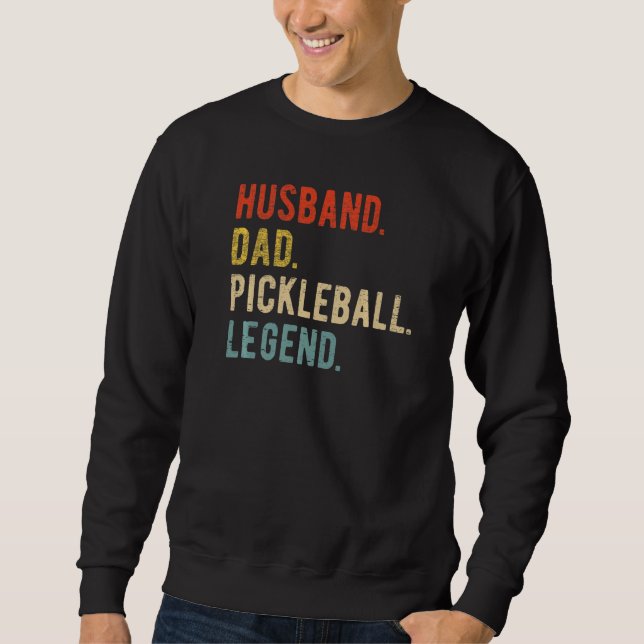 Moletom Mens Husband Dad Pickleball Legend Father's Day Pr (Frente)