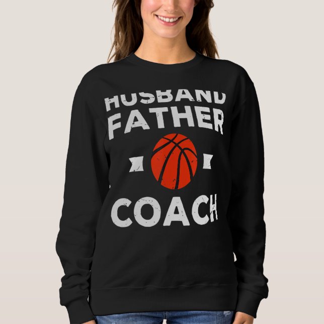 Moletom Mens Husband Padre Coach Coach Pai de basquete (Frente)