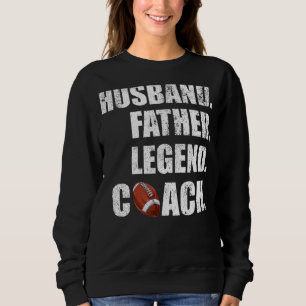 Moletom Mens Husband Padre Legend Flag Treinador De Futebo